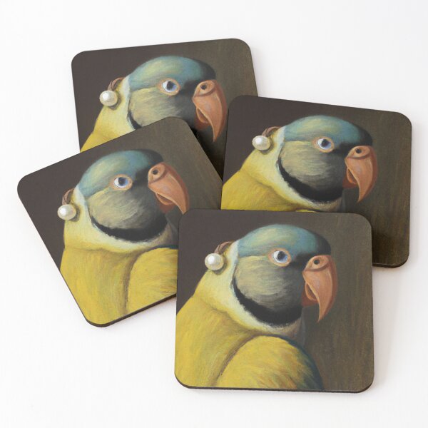 Item preview, "A parrot with a pearl earring" by Johannes Vermeer designed and sold by nanlos.
