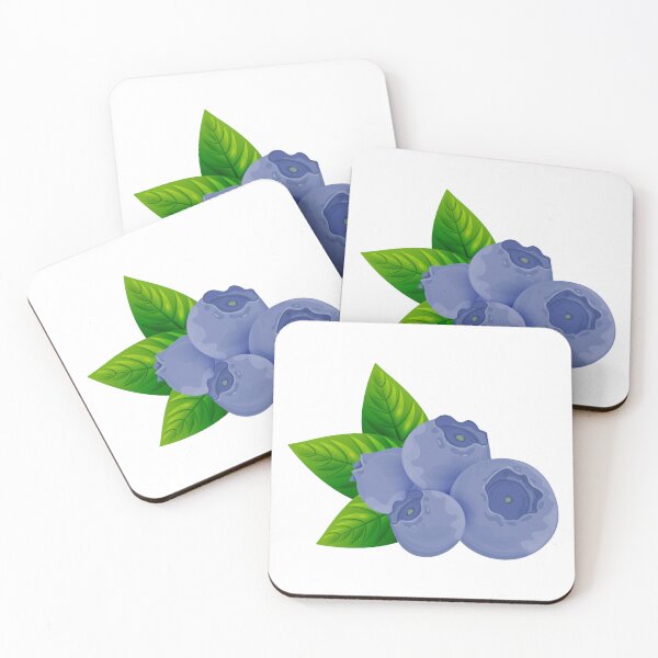 Item preview, Blueberries. Round dark blue sweet berries with green leaves. Black currant.  designed and sold by Mallva.