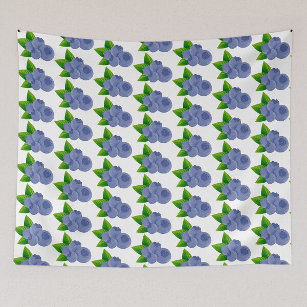 Item preview, Blueberries. Round dark blue sweet berries with green leaves. Black currant.  designed and sold by Mallva.