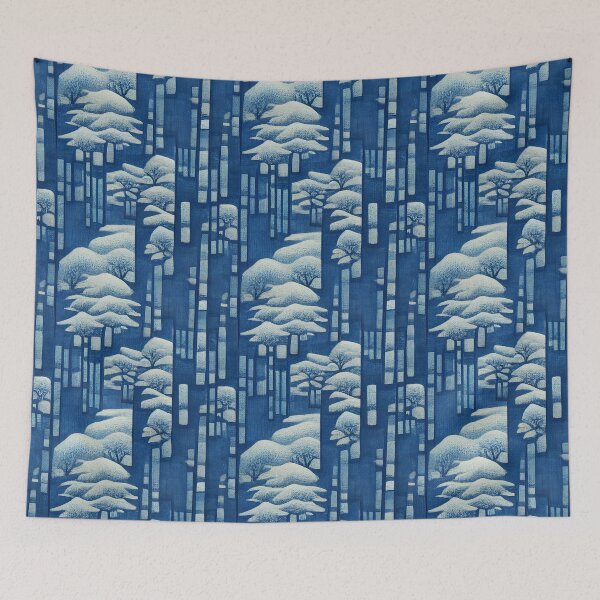 Item preview, Winter Blues Chiyogami Pattern designed and sold by kansaikate.