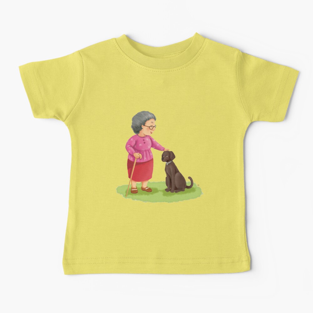 Grandma and Her Chocolate Labrador Baby T-Shirt