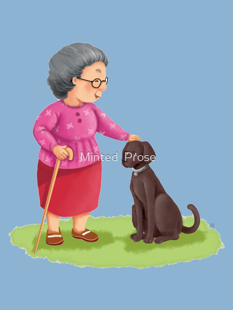 Thumbnail 2 of 2, Baby One-Piece, Grandma and Her Chocolate Labrador designed and sold by Minted Prose.