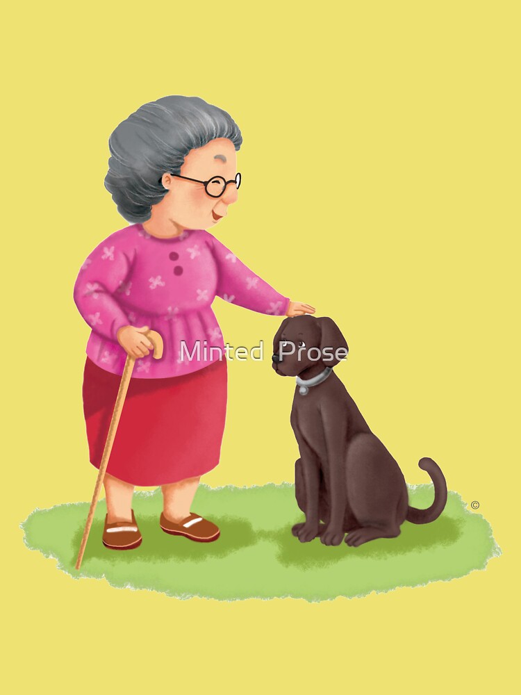Thumbnail 2 of 2, Baby One-Piece, Grandma and Her Chocolate Labrador designed and sold by MintedProse.