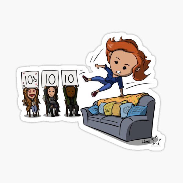 Nicole Haught: Lesbian Couch Vaulting Gold Sticker