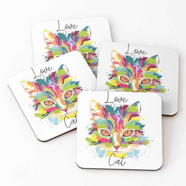 Item preview, colorful cat designed and sold by Djetsky.