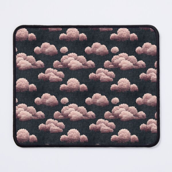 Item preview, 3D Fantasy Embroidered Clouds in the Sky on in grey and pink tones designed and sold by yennyz.