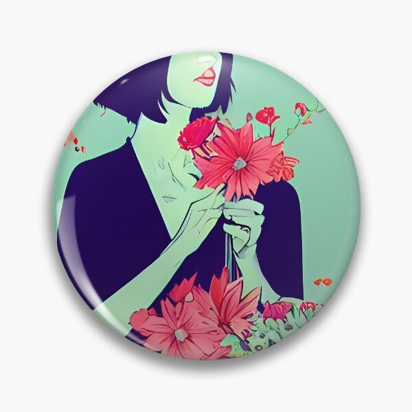 Item preview, pintura de una niña con flores designed and sold by Smartchitect.