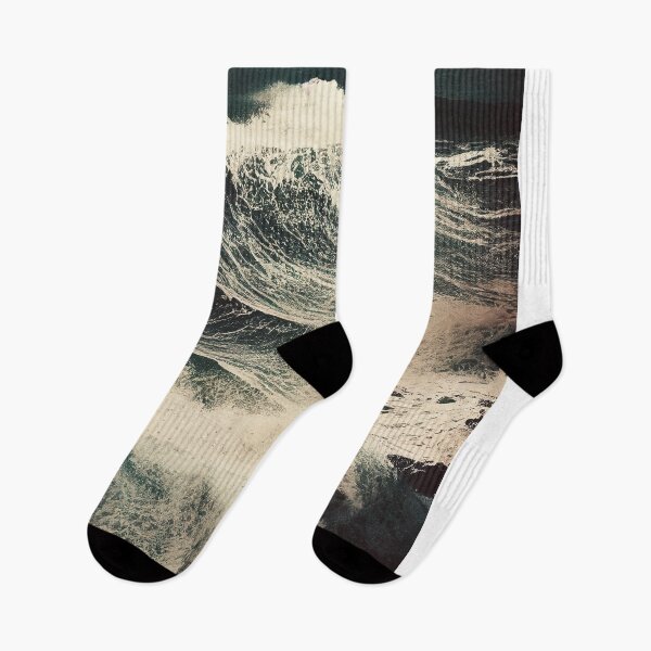Item preview, Dark Wild Waves Modern Seascape designed and sold by knightsydesign.