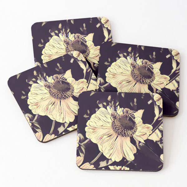 Item preview, Bees Pollinating a Flower Photographic Art designed and sold by TastyTonic.