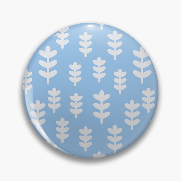 Item preview, Minimal Style White Leaf Plant Pattern on Blue designed and sold by wenjunior.