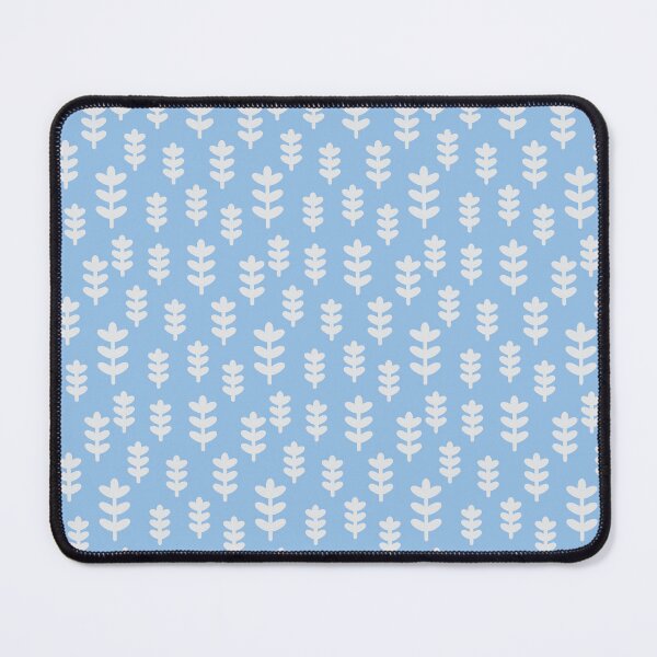 Item preview, Minimal Style White Leaf Plant Pattern on Blue designed and sold by wenjunior.