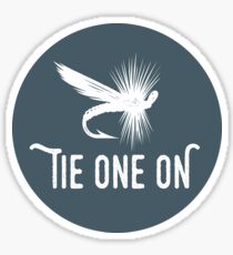 Caddis Fly Fishing 'Tie One On' Sticker