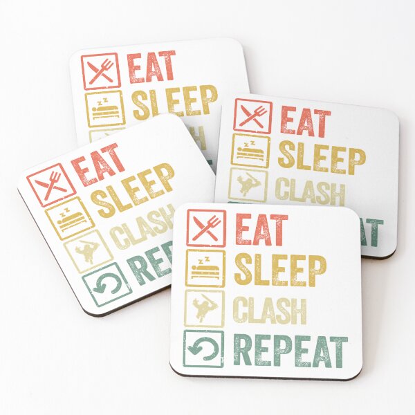 Item preview, Funny eat sleep clash repeat retro vintage  designed and sold by NoahGalea.