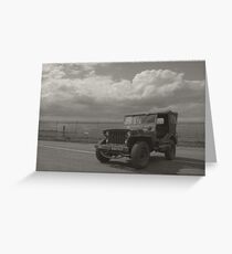 1940's Vintage Jeep Greeting Card
