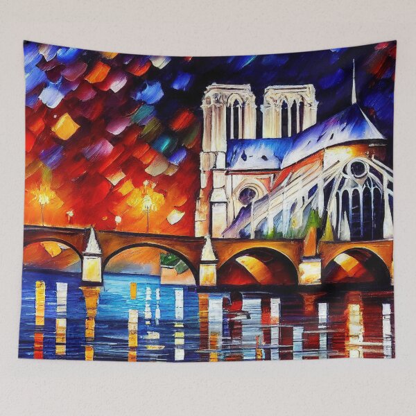 Item preview, View of Notre-Dame de Paris at sunset designed and sold by AM FineArtPrints.