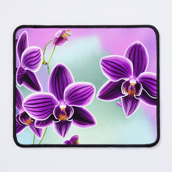 Item preview, Intensely Colored Purple and White Orchids on a Lilac Background and a Blue Sky designed and sold by CGSGraphics.