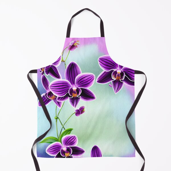 Item preview, Intensely Colored Purple and White Orchids on a Lilac Background and a Blue Sky designed and sold by CGSGraphics.