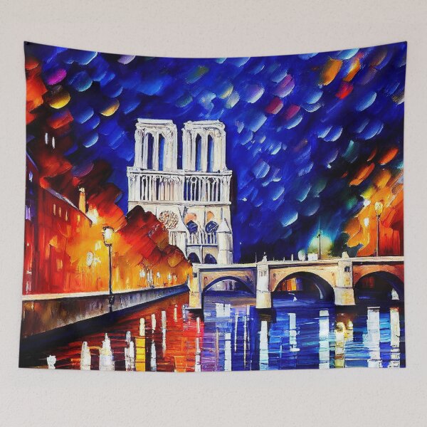 Item preview, View of Notre-Dame de Paris at sunset designed and sold by AM FineArtPrints.