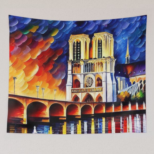Item preview, View of Notre-Dame de Paris at sunset designed and sold by AM FineArtPrints.