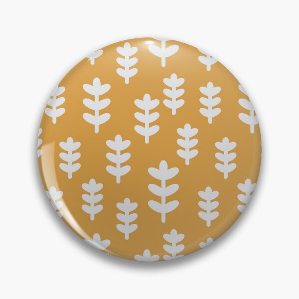 Item preview,  Minimal Style White Leaf Plant Pattern on Yellow Background designed and sold by wenjunior.