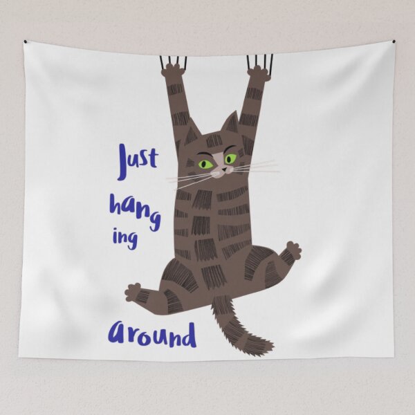 Item preview, Just hanging around | Funny cat Hanging designed and sold by peterArt22.