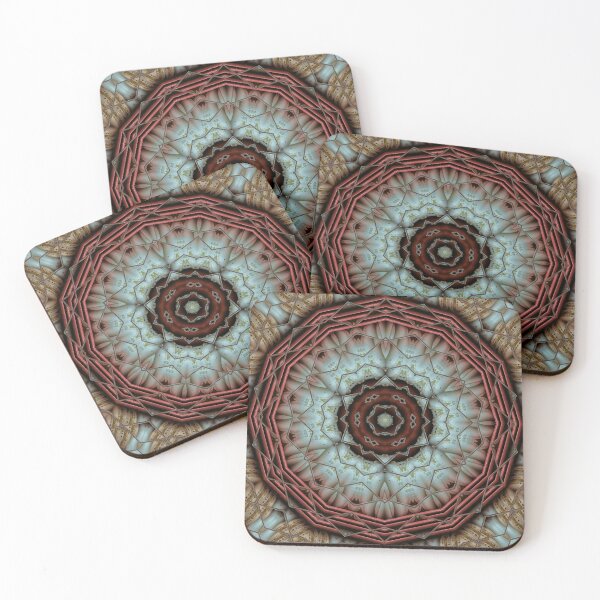 Item preview, turquoise stained-glass kaleidoscopic celtic pattern and macaroon design designed and sold by mister-john.