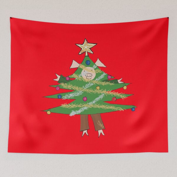 Item preview, Christmas Tree costume wearing cute pig. Merry Christmas! Xmas Tree designed and sold by PiggingJapan.