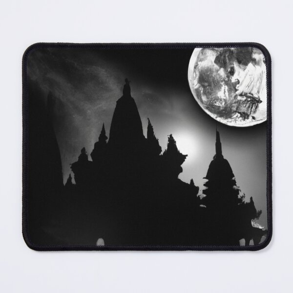 Item preview, ancient hindu temple in a full moon night designed and sold by optimusprime39.
