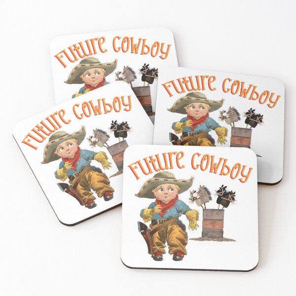 Item preview, Future Cowboy Vintage Cowboy With Toy Horses designed and sold by handsoftime2020.