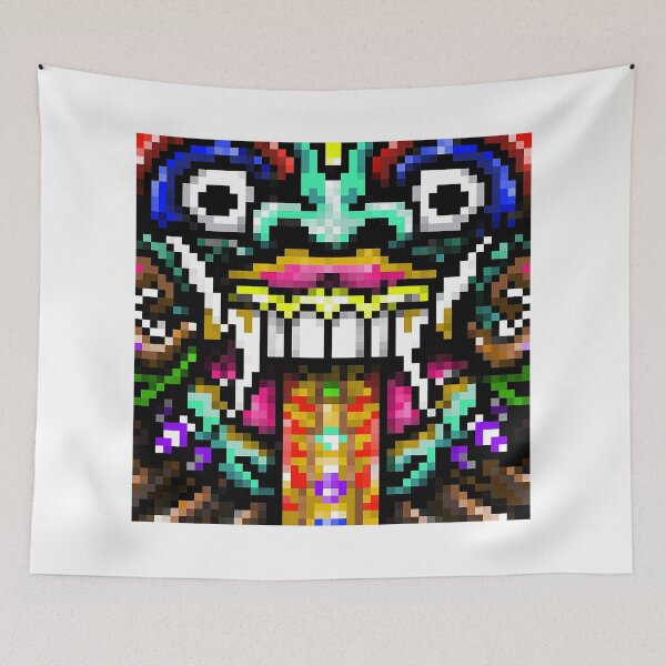 Aperçu de l'œuvre Pixel Bali Masque taille M/L créée et vendue par RiveRivera.