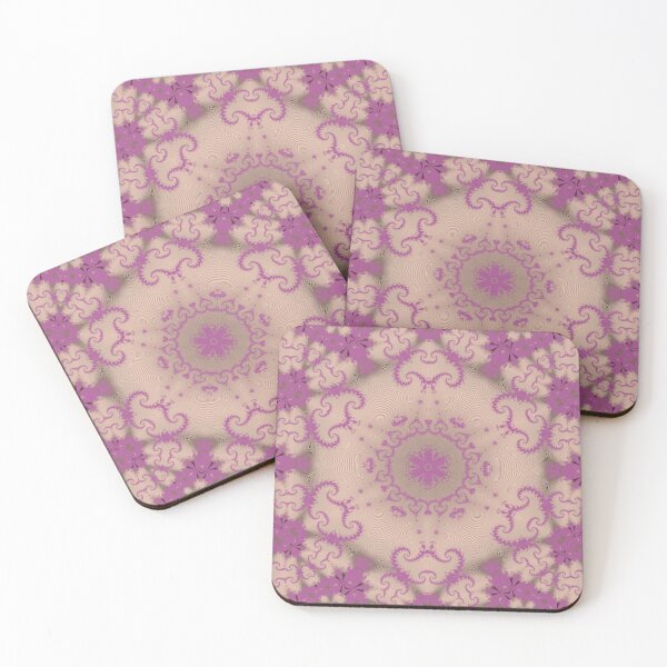 Item preview, hexagonal kaleidoscopic design fractals in the PINK designed and sold by mister-john.