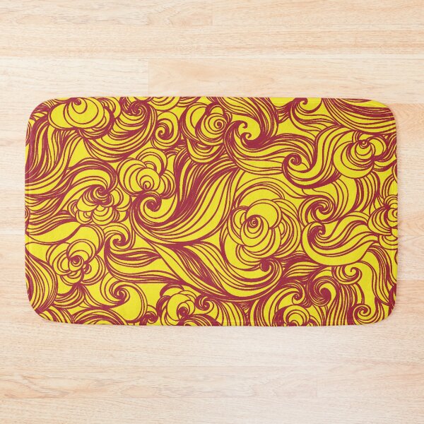 Item preview, Yellow Red Seamless Wind Wave Pattern Design designed and sold by Summer-Winter.