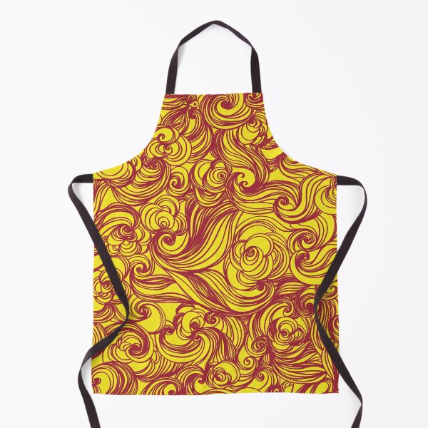 Item preview, Yellow Red Seamless Wind Wave Pattern Design designed and sold by Summer-Winter.