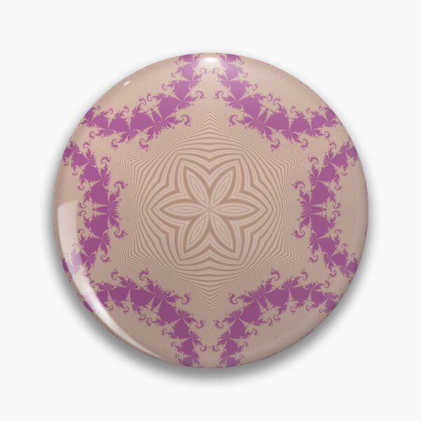 Item preview, hexagonal kaleidoscopic design with fractals in the PINK designed and sold by mister-john.