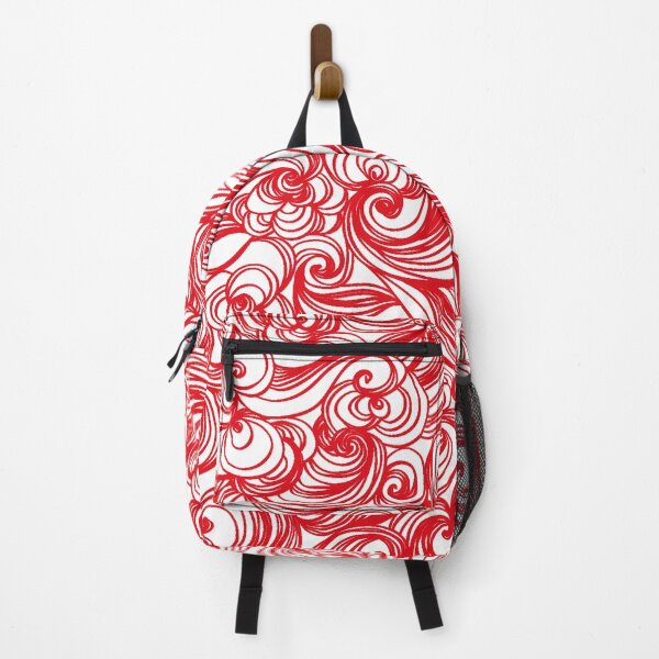 Item preview, Red White Seamless Wind Wave Pattern Design designed and sold by Summer-Winter.