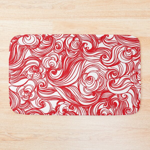 Item preview, Red White Seamless Wind Wave Pattern Design designed and sold by Summer-Winter.