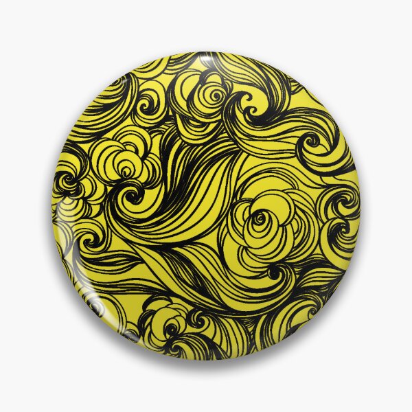 Item preview, Yellow Black Seamless Wind Wave Pattern Design designed and sold by Summer-Winter.