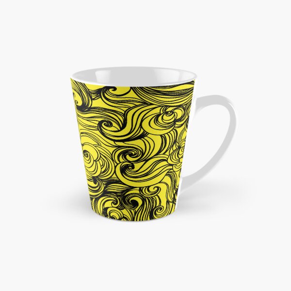 Item preview, Yellow Black Seamless Wind Wave Pattern Design designed and sold by Summer-Winter.
