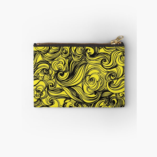 Item preview, Yellow Black Seamless Wind Wave Pattern Design designed and sold by Summer-Winter.