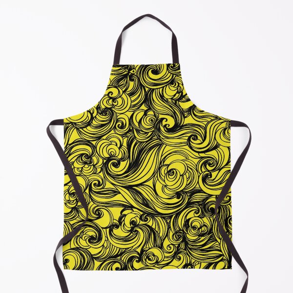 Item preview, Yellow Black Seamless Wind Wave Pattern Design designed and sold by Summer-Winter.