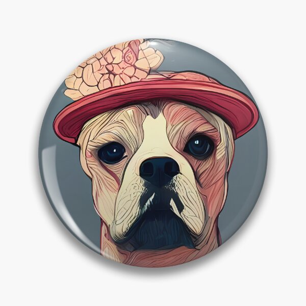 Aperçu de l'œuvre  doux chien dans un chapeau fleuri créée et vendue par Smartchitect.