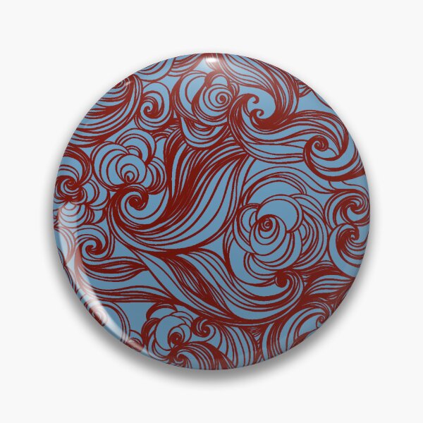 Item preview, Burgundy Blue Seamless Wind Wave Pattern Design designed and sold by Summer-Winter.