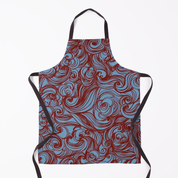 Item preview, Burgundy Blue Seamless Wind Wave Pattern Design designed and sold by Summer-Winter.