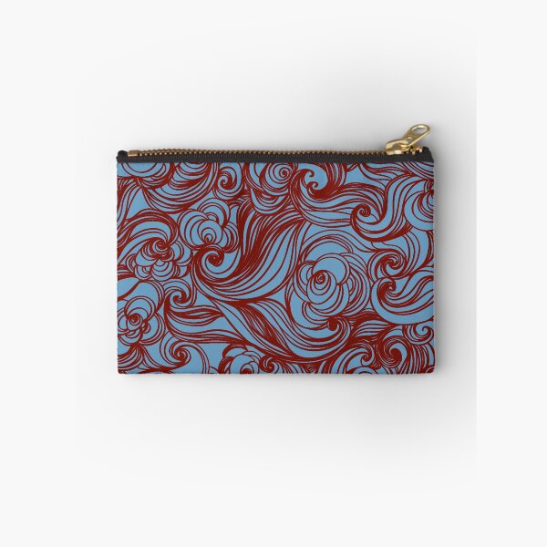 Item preview, Burgundy Blue Seamless Wind Wave Pattern Design designed and sold by Summer-Winter.