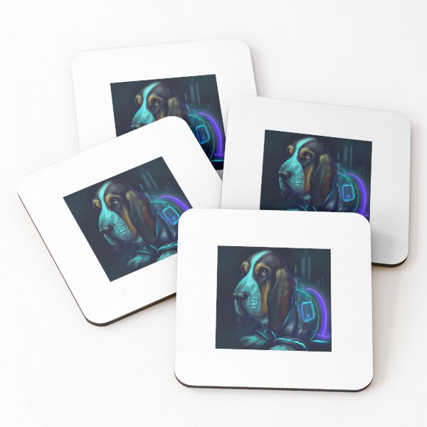 Artikelvorschau, Cyber-Punk Basset Hound entworfen und verkauft von GhostlierNation.
