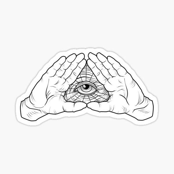 Illuminati Hands Stickers | Redbubble