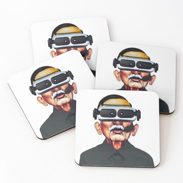 Item preview, Gandhi in VR (Color, sticker, Portrait Half Body,  symmetric, 2800x2800, transparent background) designed and sold by Digital-Davinci.