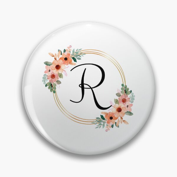 Artikelvorschau, Monogrammbuchstabe R | Koralle Blumenmuster entworfen und verkauft von JustSeasons.