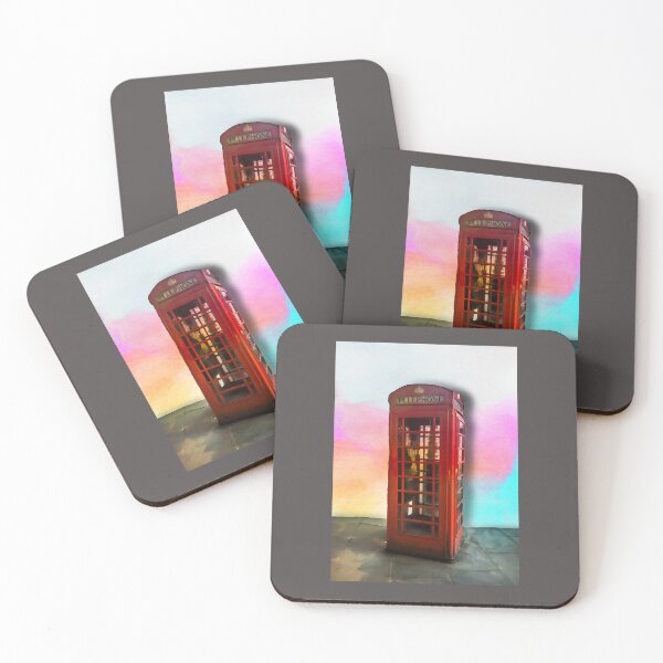 Item preview, Rainbow London Telephone Box designed and sold by CrystalsArtPaws.