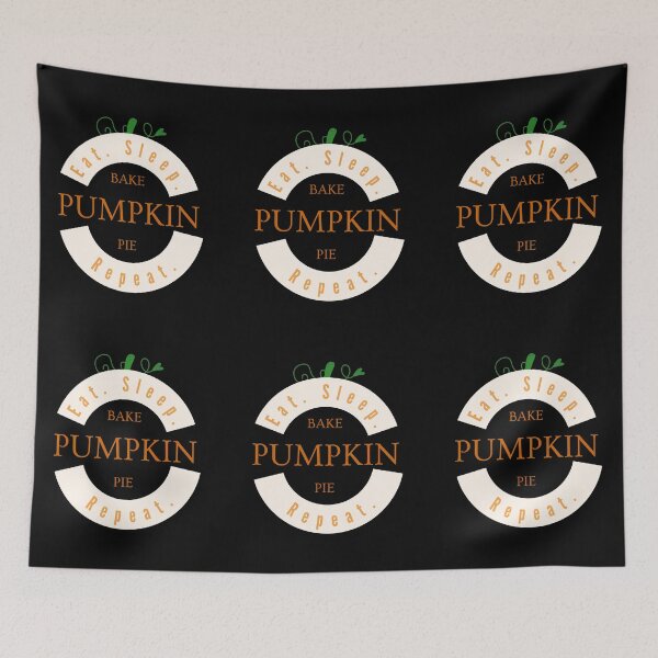Item preview, Round Pumpkin (Eat Sleep Bake Pumpkin Pie Repeat) designed and sold by SimplyMe-Plus.